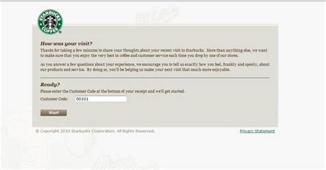 All About MyStarbucksVisit.com – What the customer .